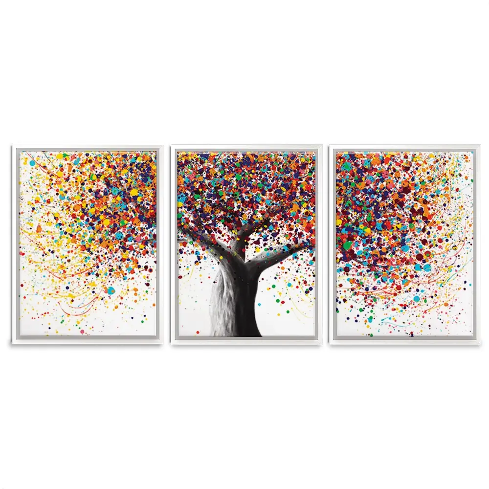 Rainbow Soul Tree Trio Canvas Print