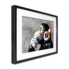 DJ Monkey Framed Art Print
