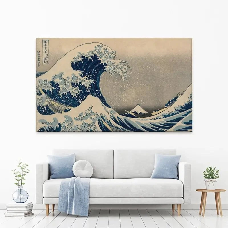 La Grande Vague de Kanagawa toile sur cadre par Wall Art Prints