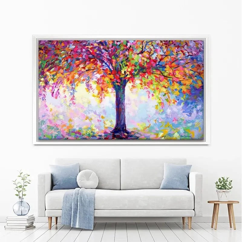 Tree Of Happiness Canvas Print Tree of Happiness Artwork Tree Art Art Print Shop