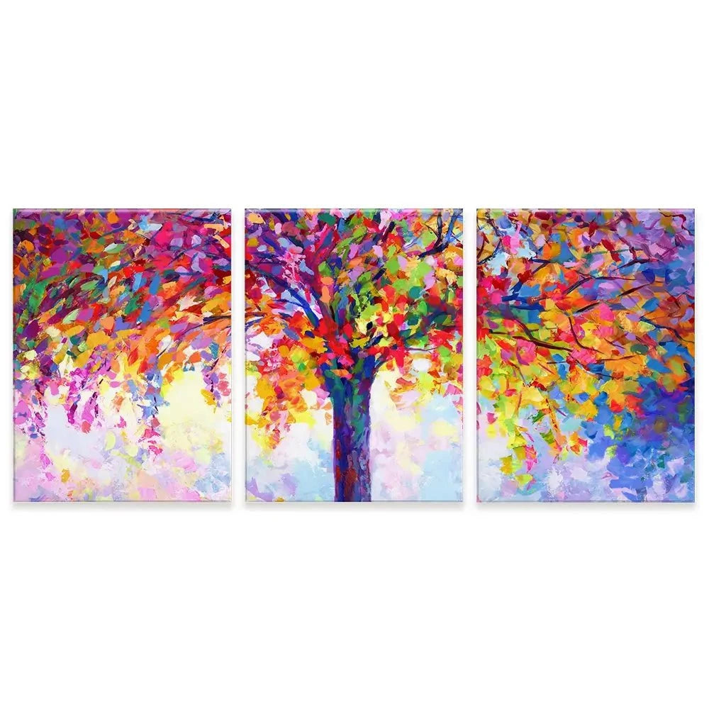 Tree Of Happiness Trio Canvas Print