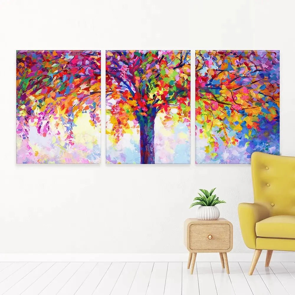 Tree Of Happiness Trio Canvas Print