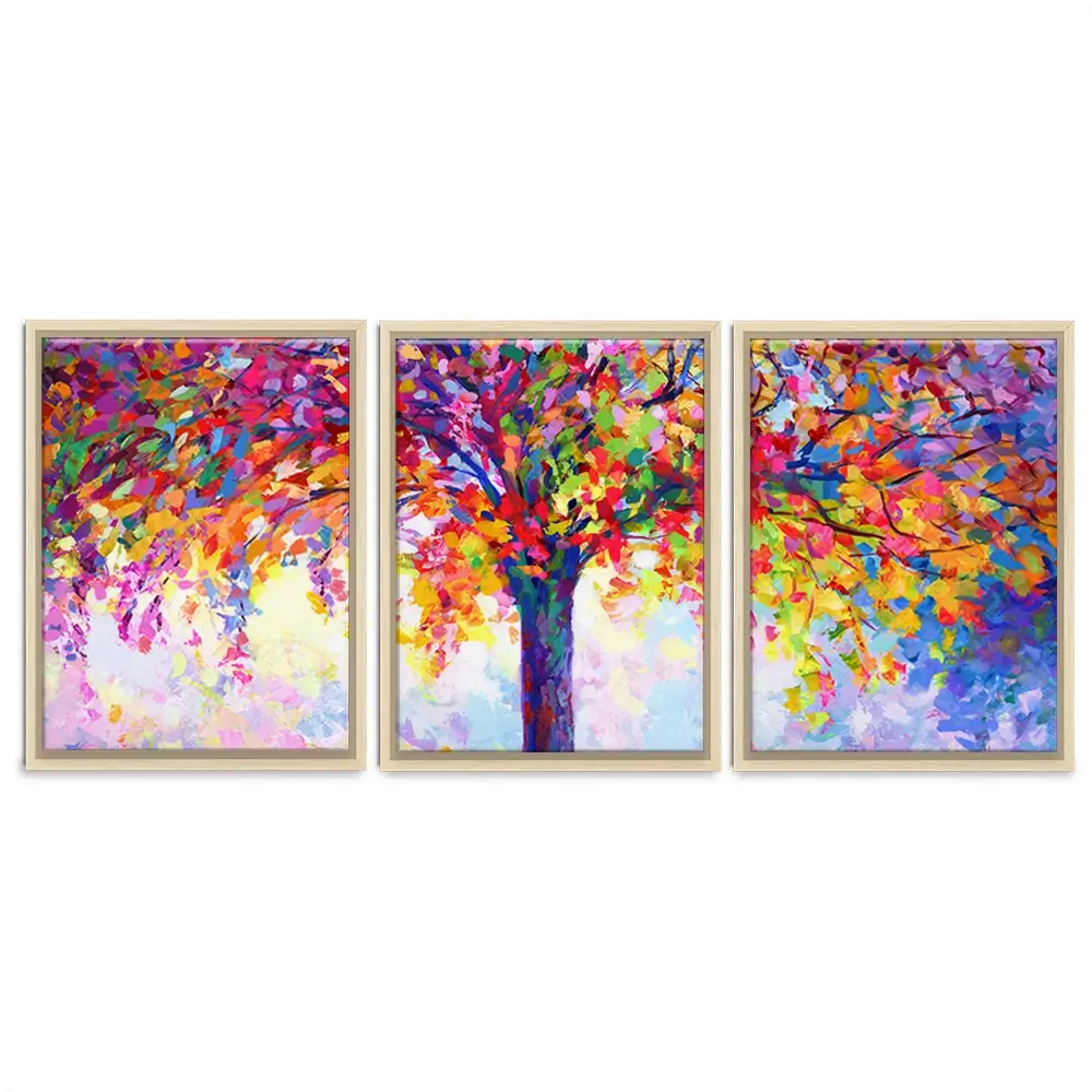 Tree Of Happiness Trio Canvas Print