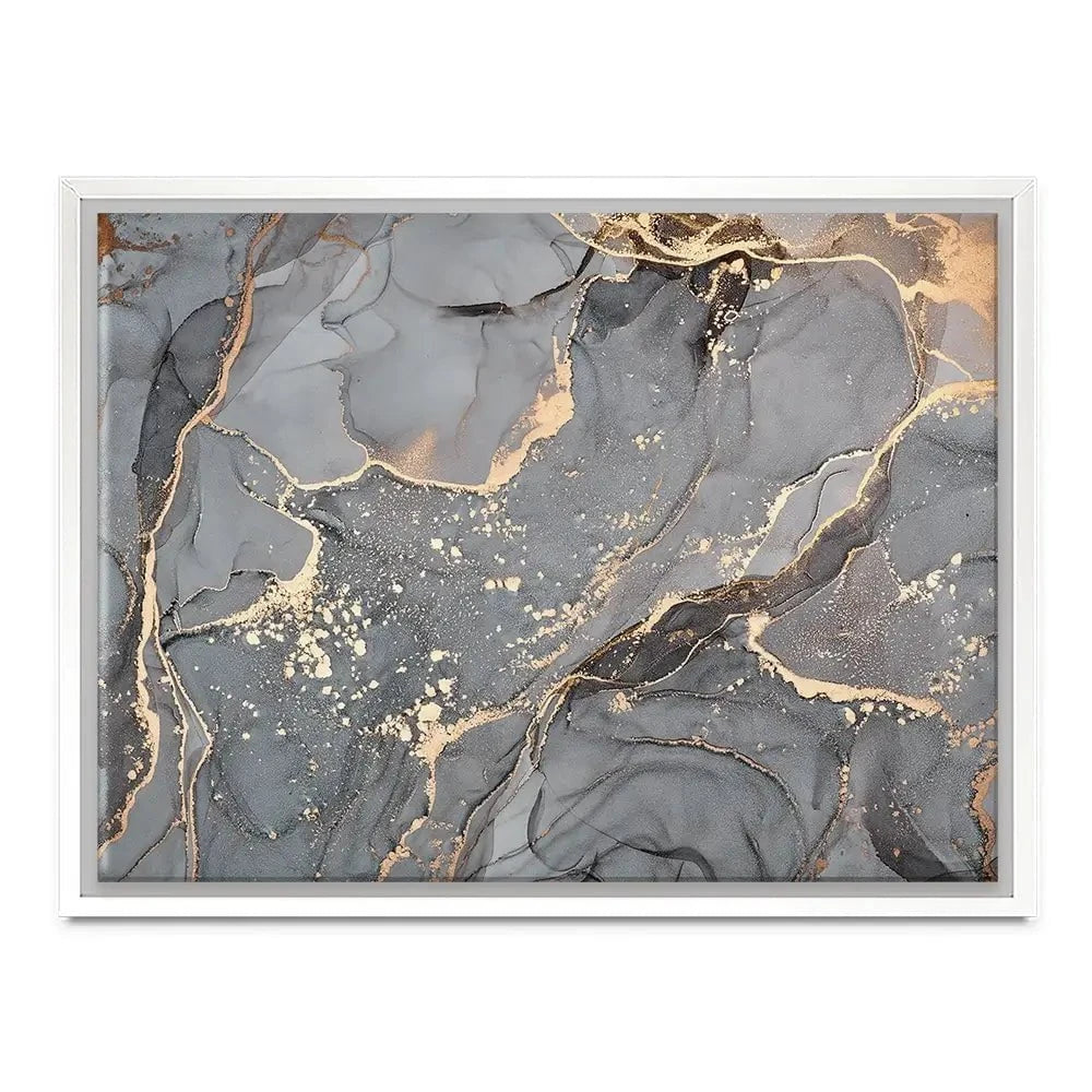 Slate Grey Marble Canvas Print