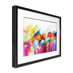 Abstract Flowers Framed Art Print