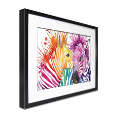 Watercolour Zebra Framed Art Print