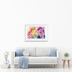 Watercolour Zebra Framed Art Print