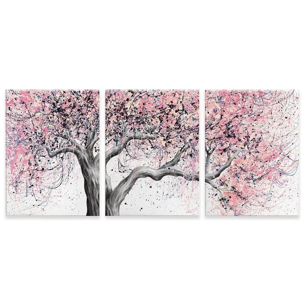 Taffy Blossom Tree Trio Canvas Print