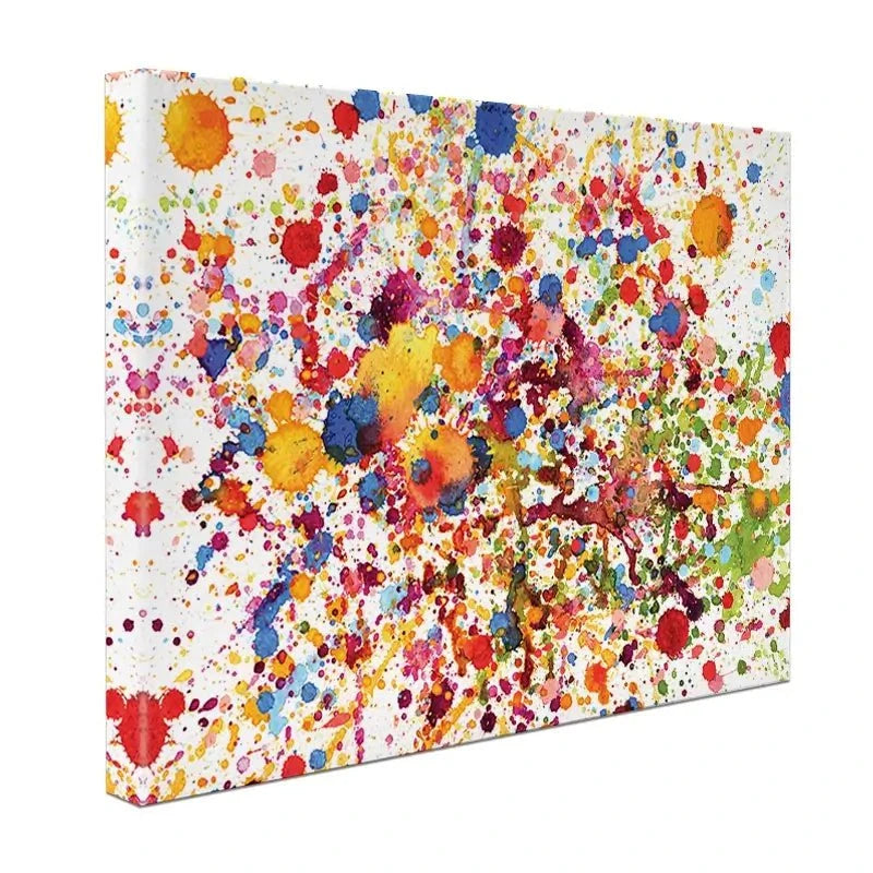 Splashed Canvas Watercolour Paint Splash Canvas Print – Art Print Shop