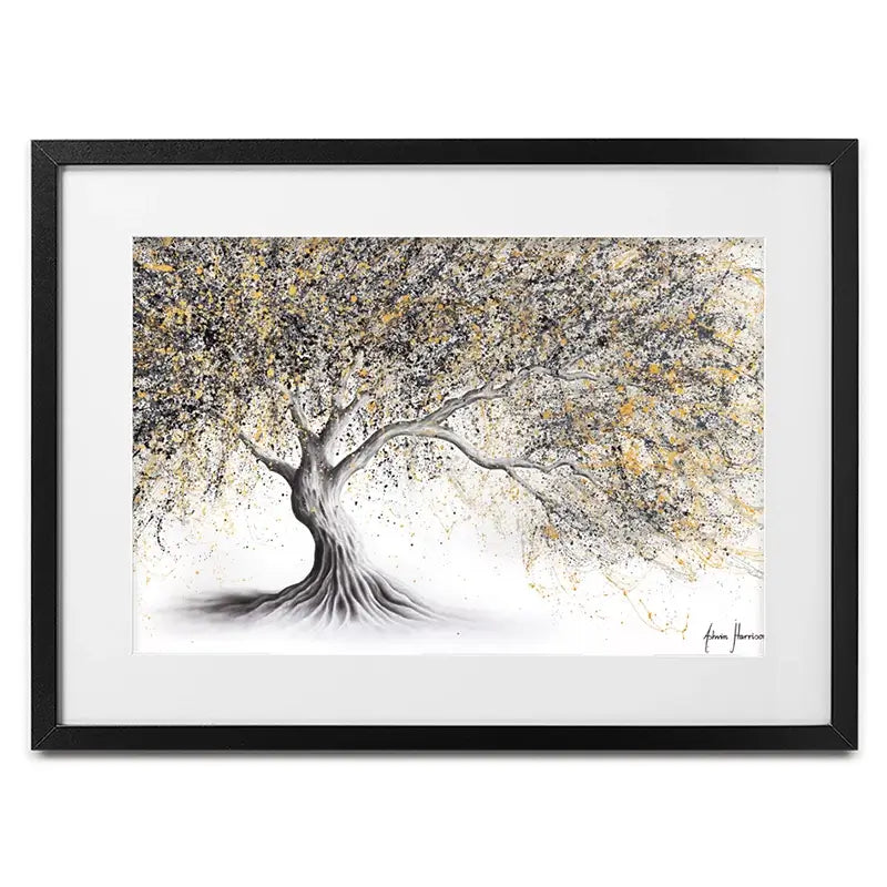 Golden Onyx Tree Framed Art Print