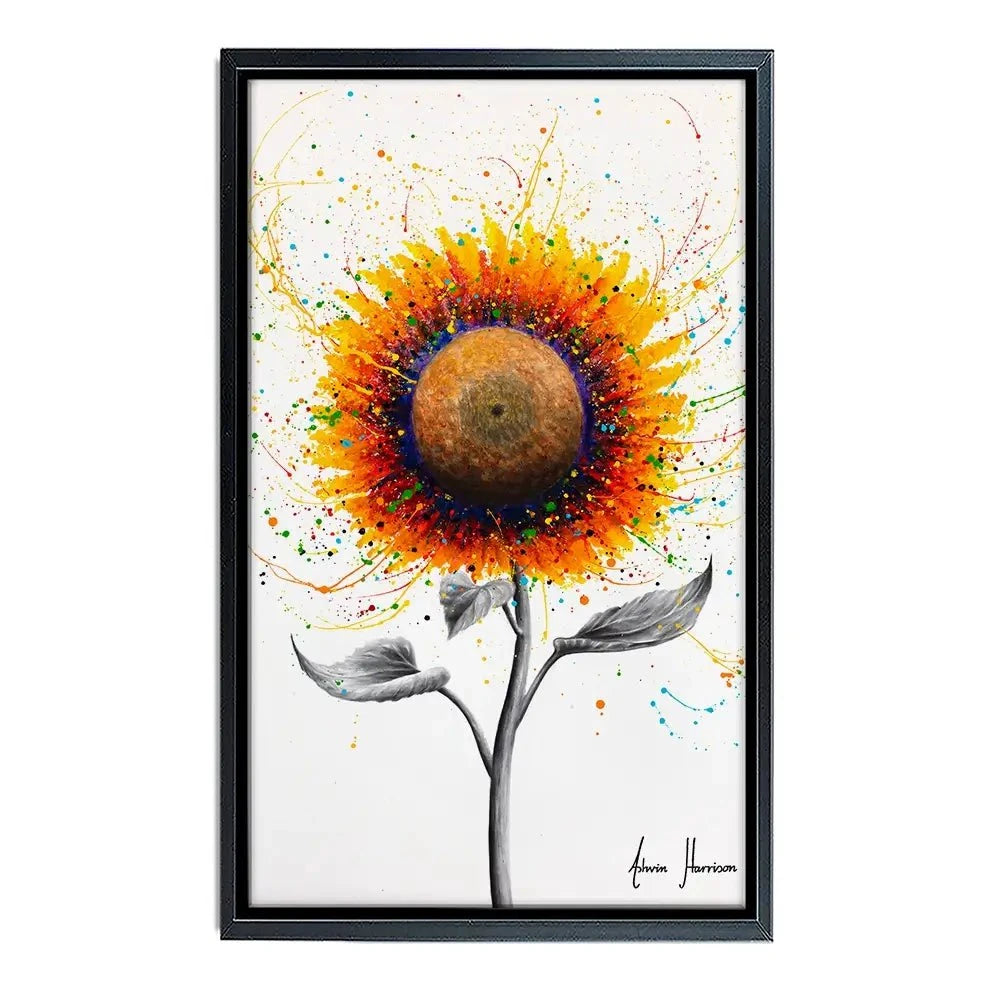 Rainbow Sunflower Canvas Print