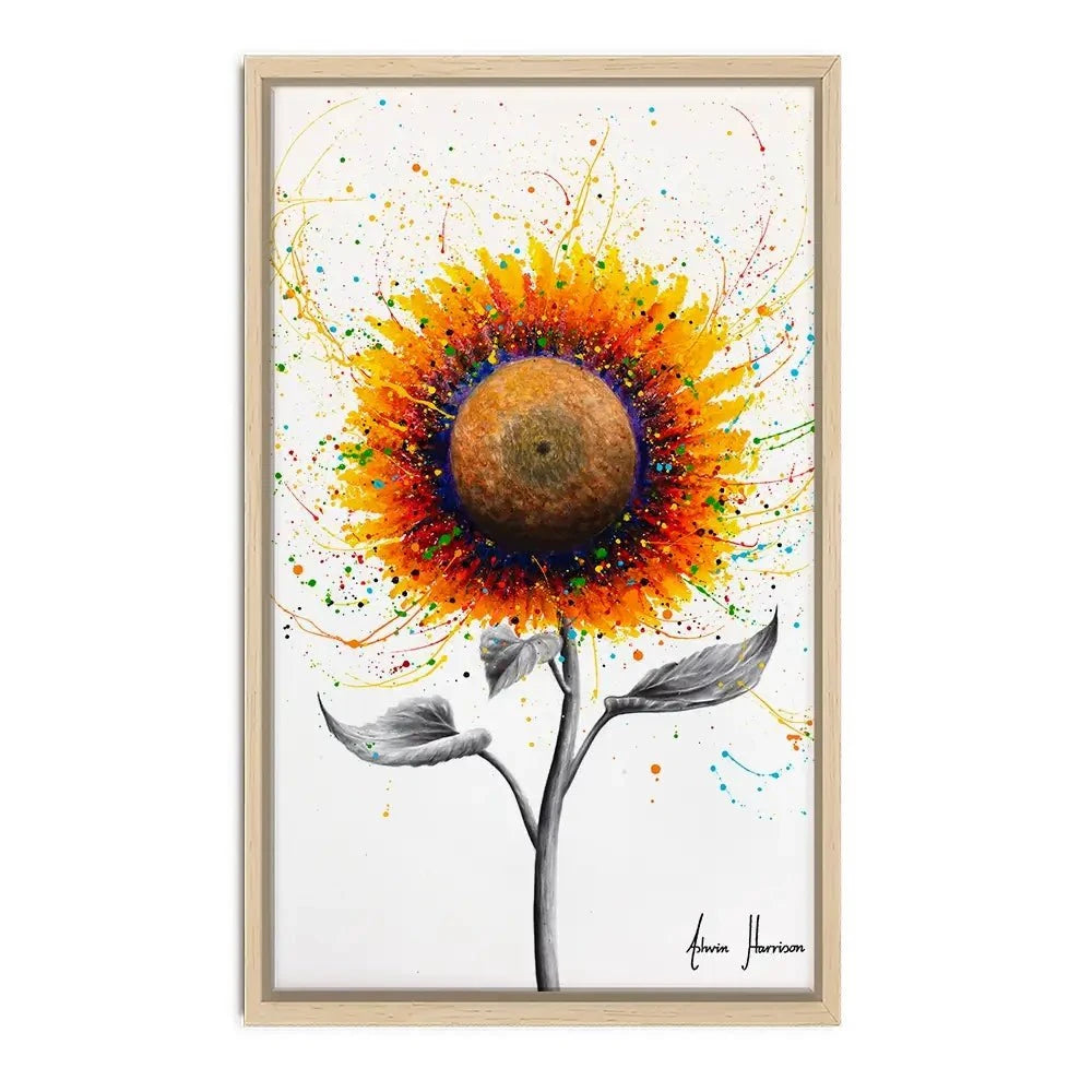 Rainbow Sunflower Canvas Print