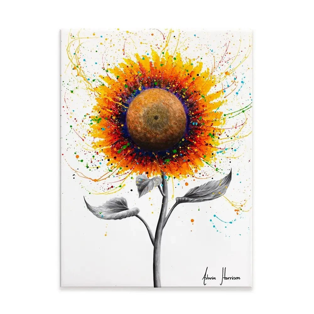 Rainbow Sunflower Canvas Print