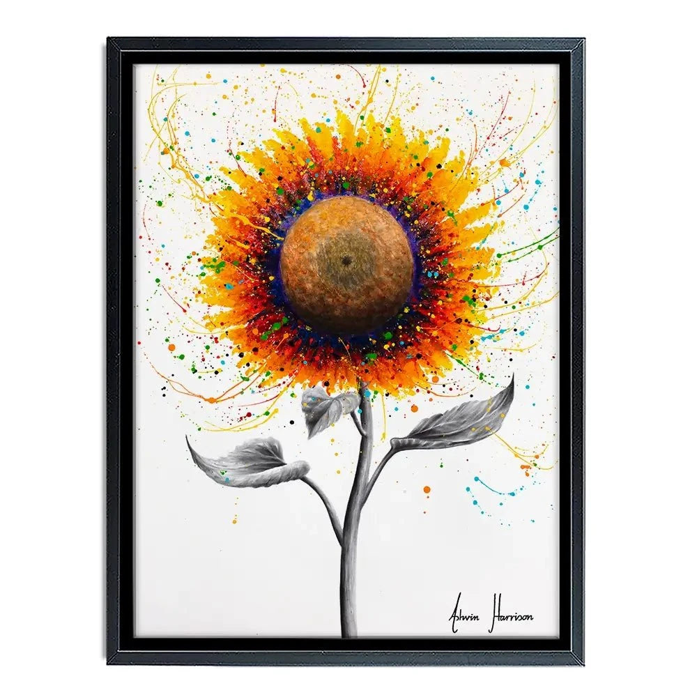 Rainbow Sunflower Canvas Print