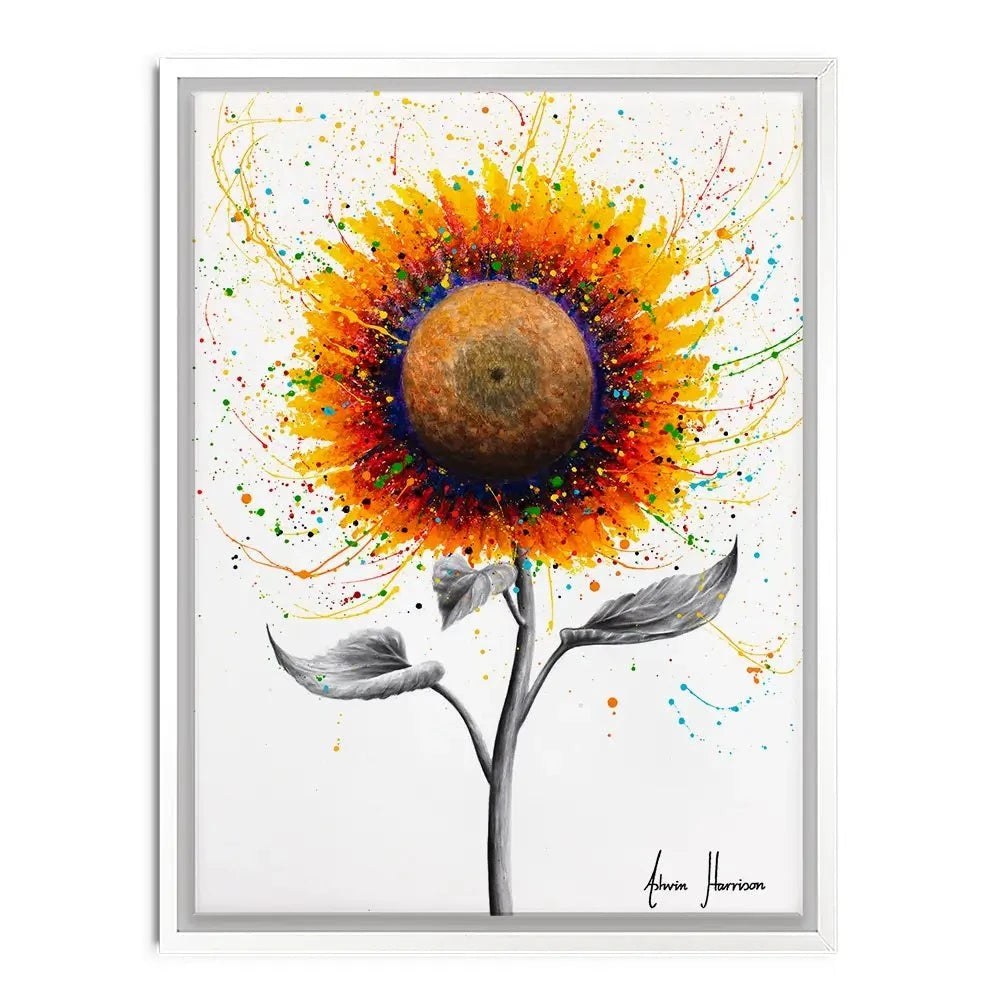 Rainbow Sunflower Canvas Print