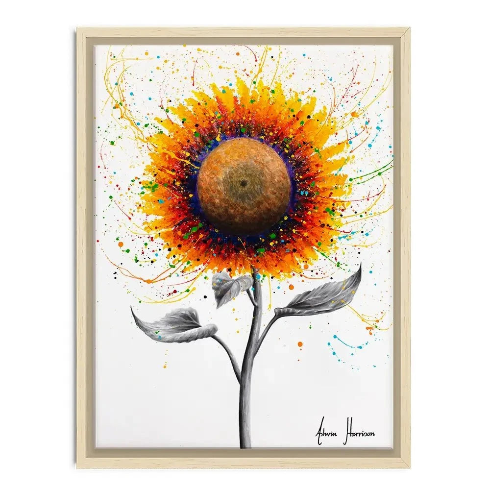 Rainbow Sunflower Canvas Print