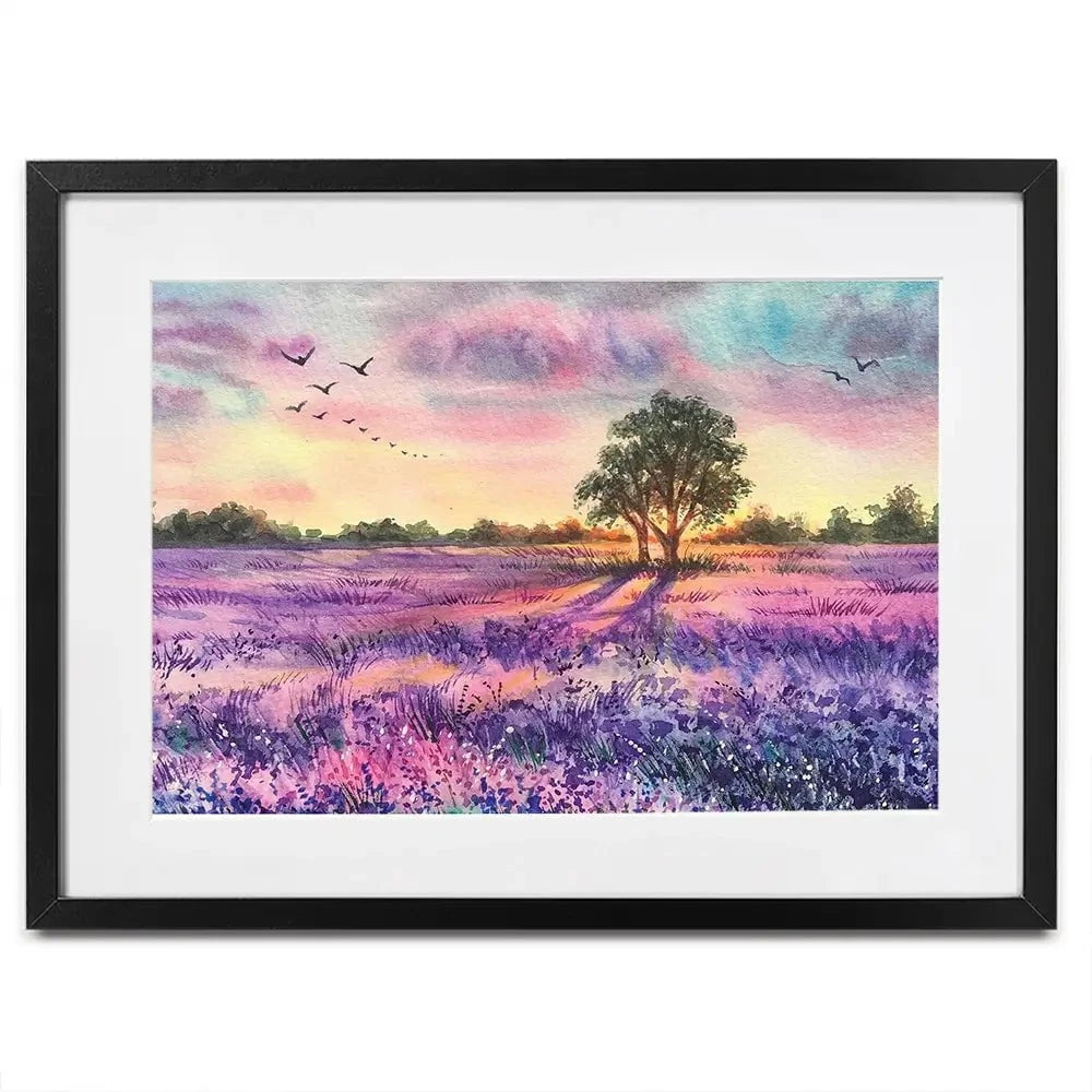 Provence Lavender Field Framed Art Print