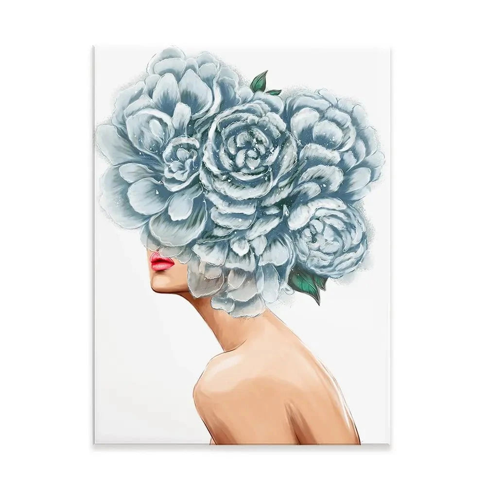Floral Head Canvas Print