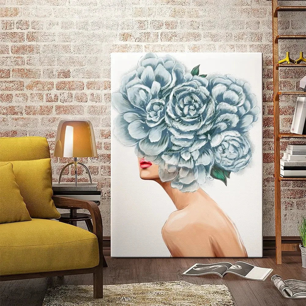 Floral Head Canvas Print