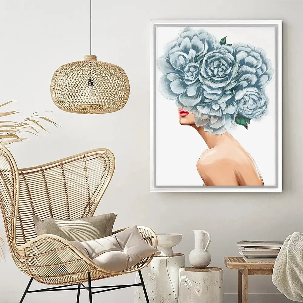 Floral Head Canvas Print