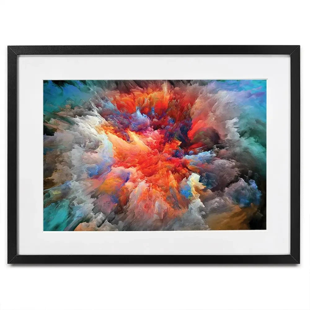 Colourful Explosion Framed Art Print