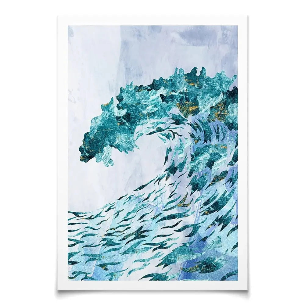 Ocean Grunge Art Print