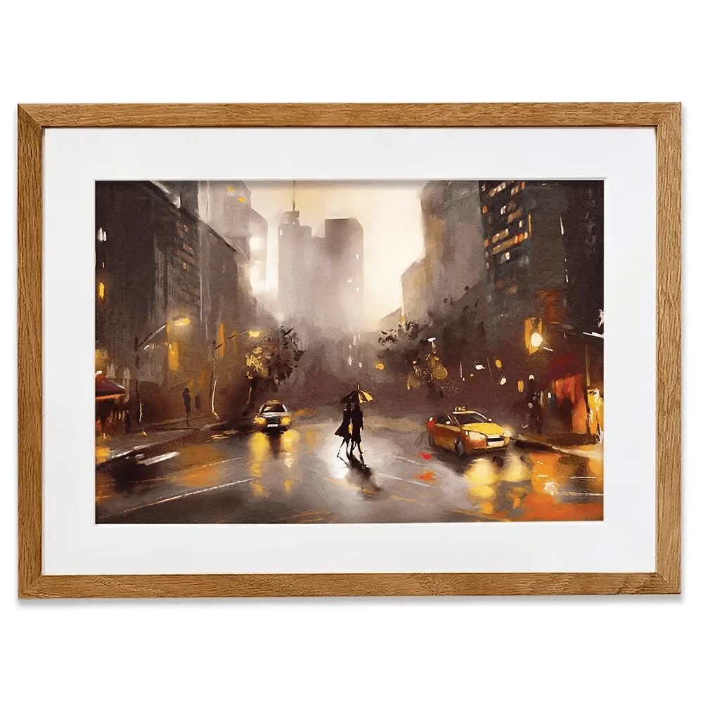 Walking In New York Framed Art Print