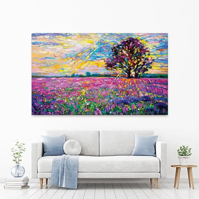 A Field Filled With Colour Canvas Print