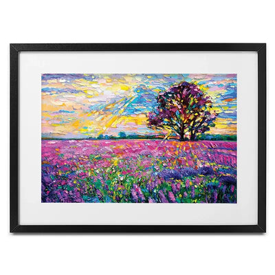 A Field Filled With Colour Framed Art Print