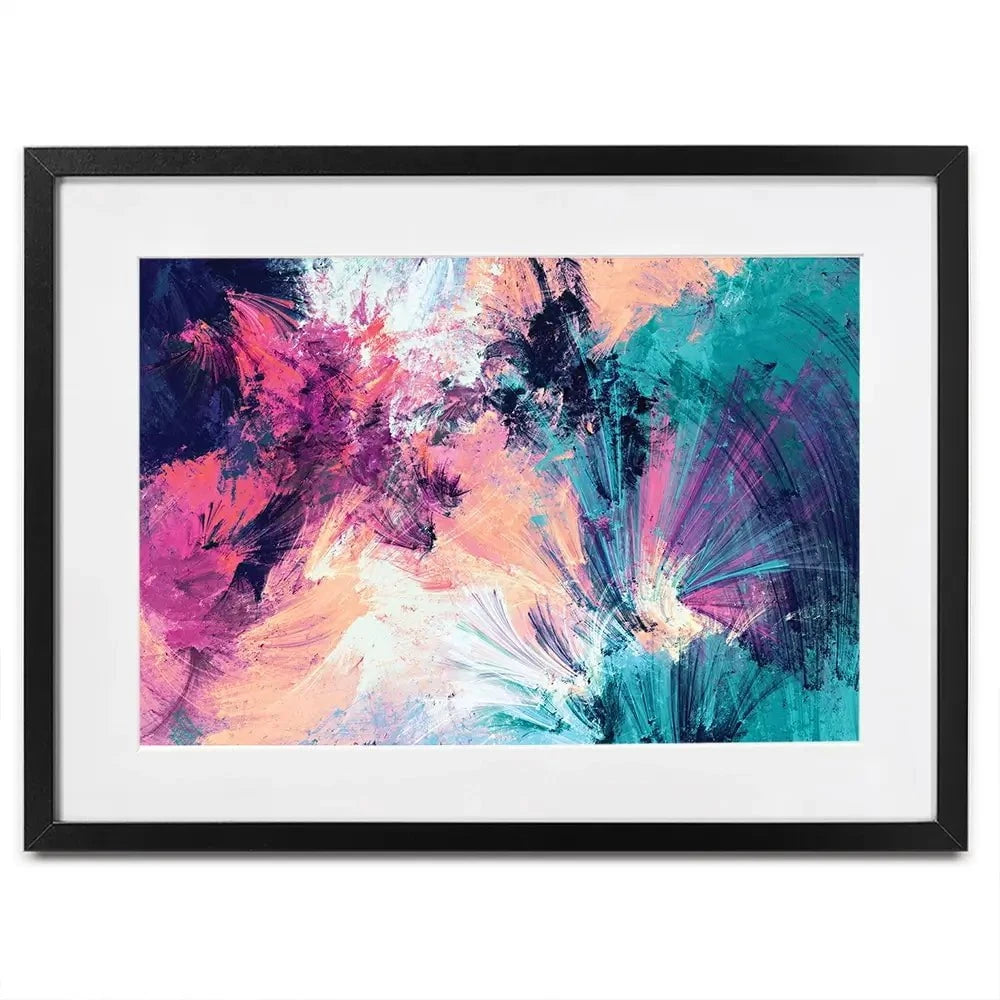 Multicoloured Abstract Framed Art Print