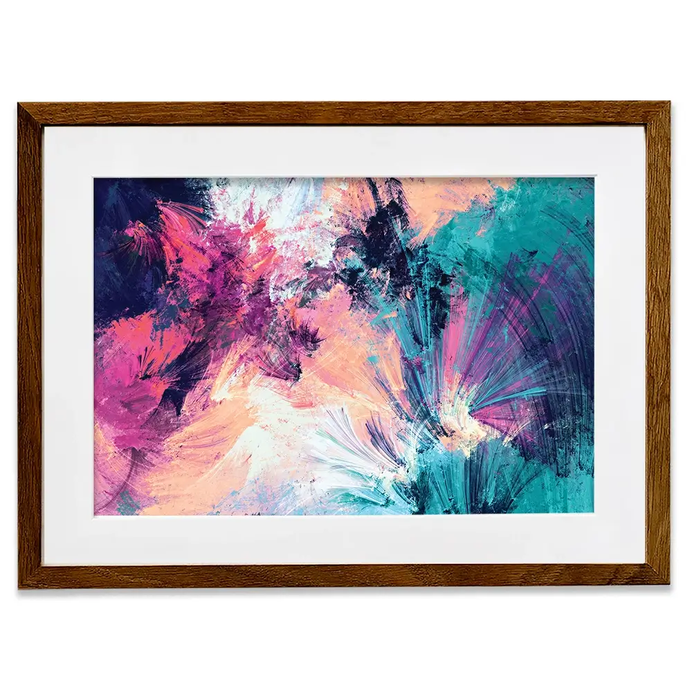 Multicoloured Abstract Framed Art Print