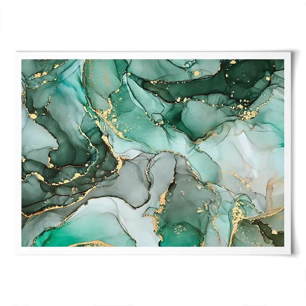 Green Marble Tones Art Print – Art Print Shop