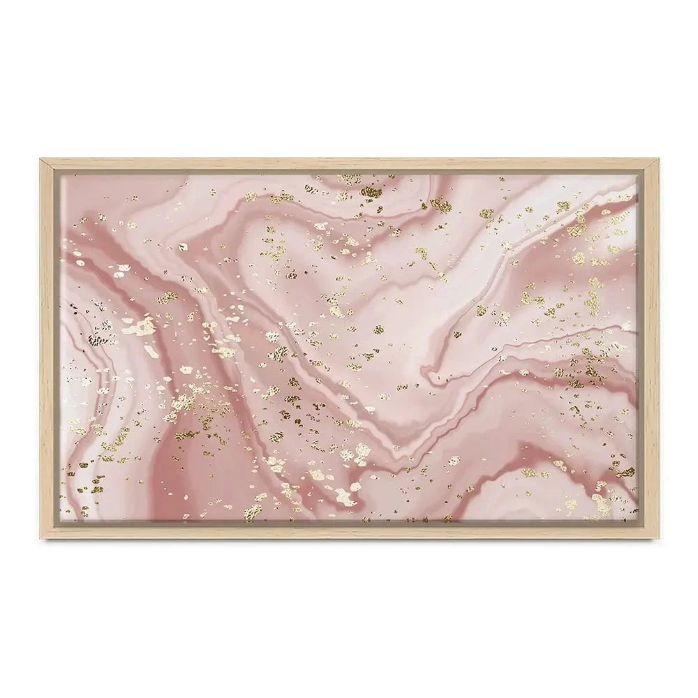 Rose Marble Speckles Canvas Print