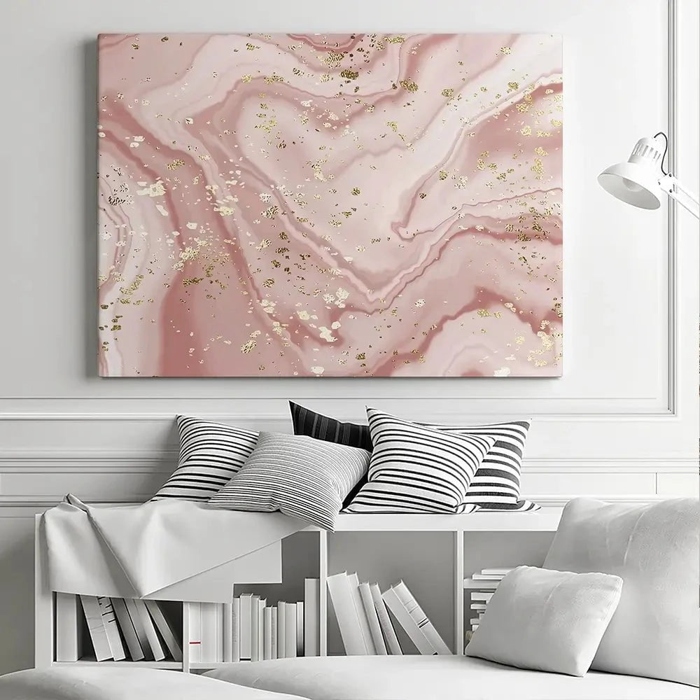 Rose Marble Speckles Canvas Print