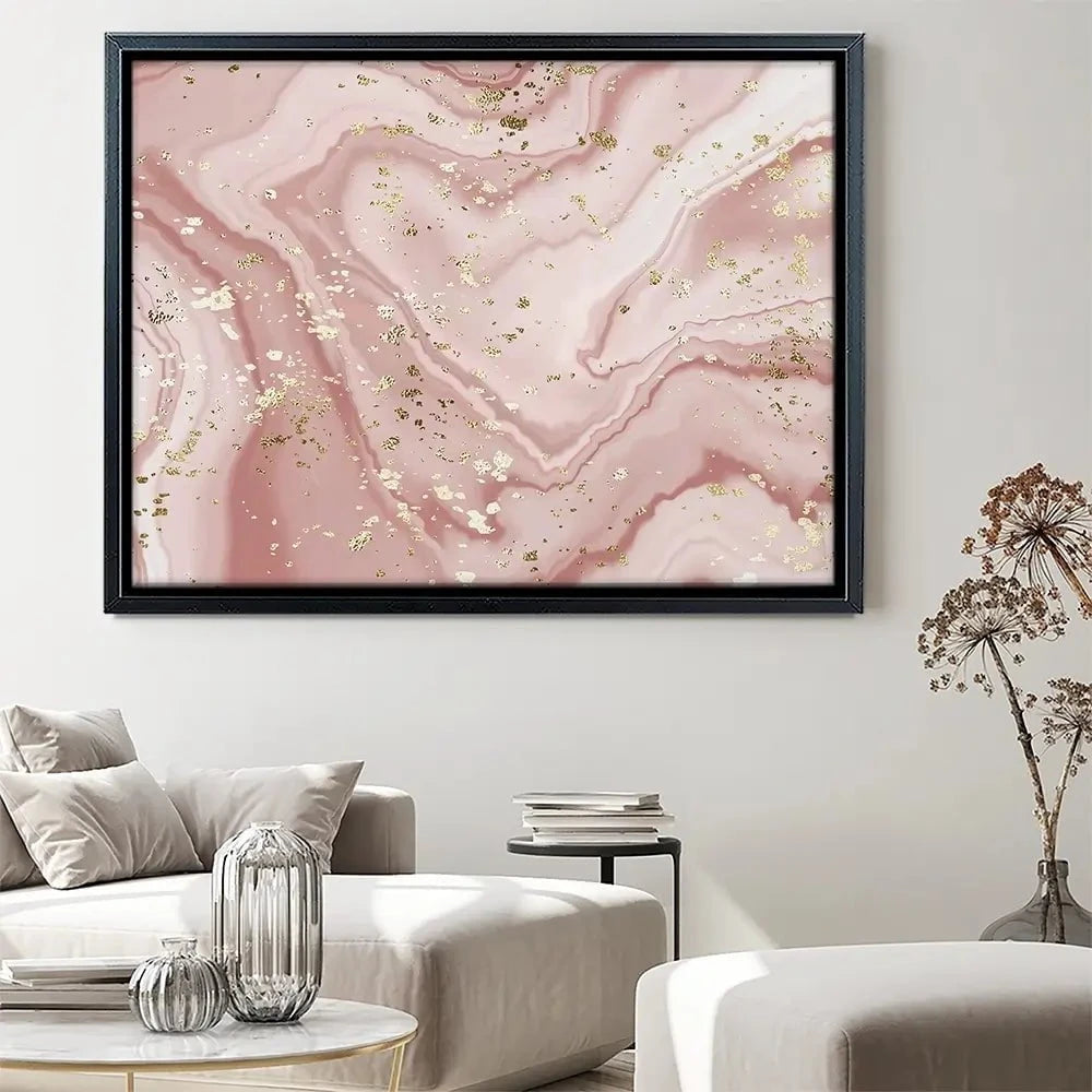 Rose Marble Speckles Canvas Print