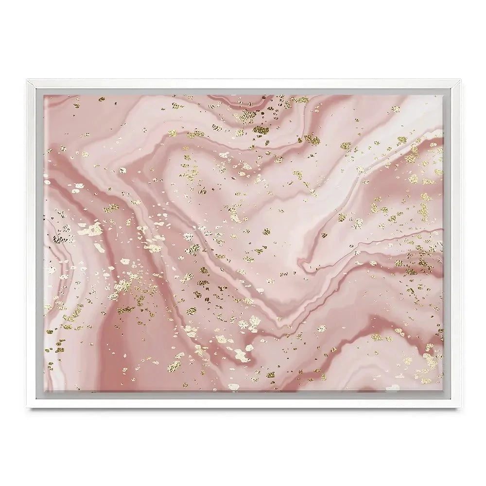 Rose Marble Speckles Canvas Print