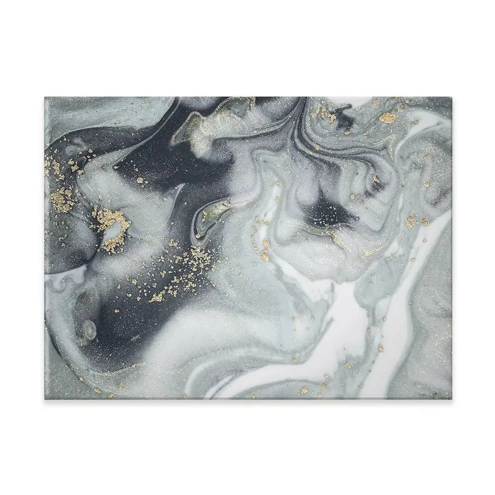 Marbled Grey Hues Canvas Print