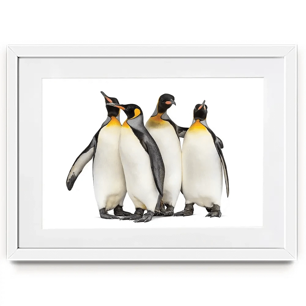 Penguin Gang Framed Art Print