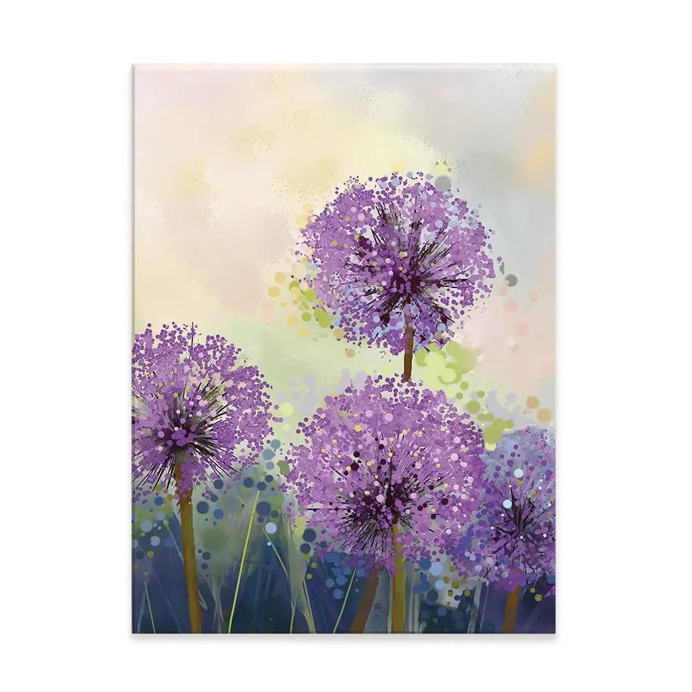 Purple Allium Canvas Print