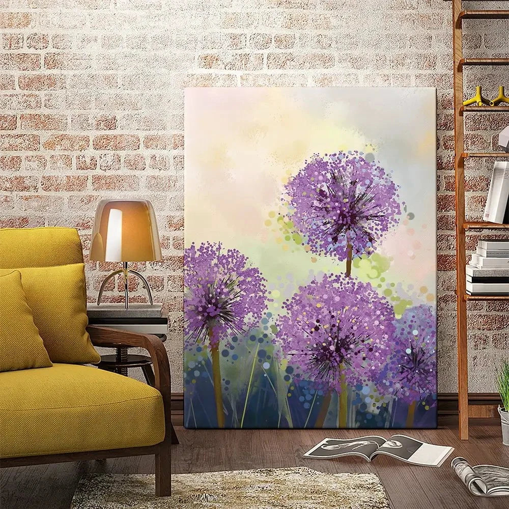 Purple Allium Canvas Print