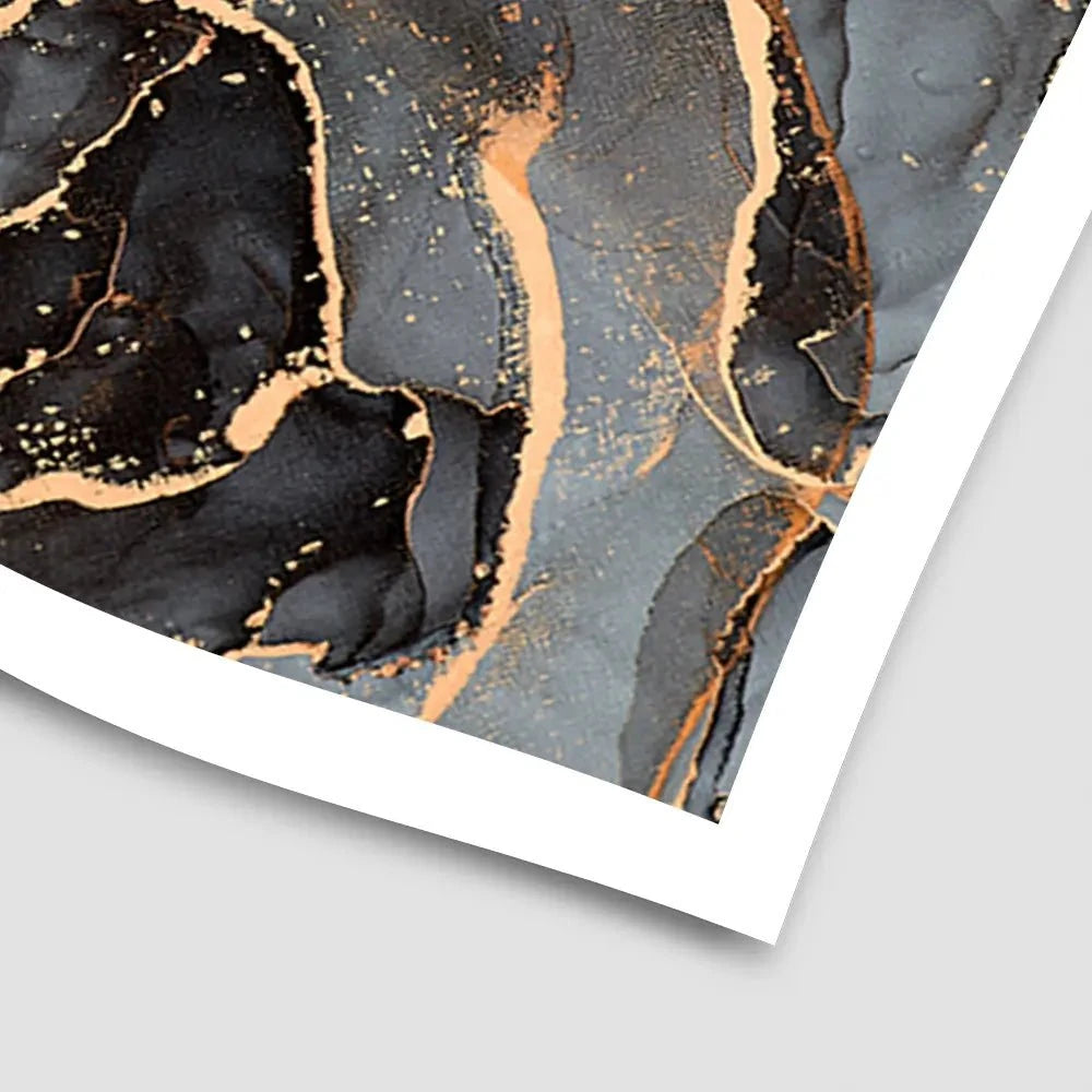 Charcoal Marble Art Print
