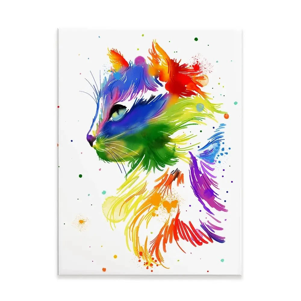 Rainbow Cat Canvas Print