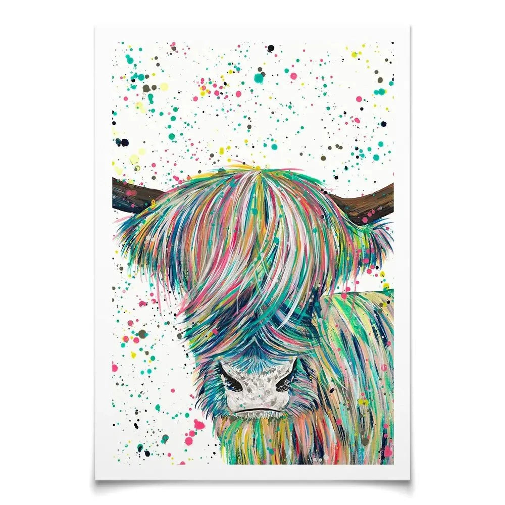 Highland Cow Roland Art Print