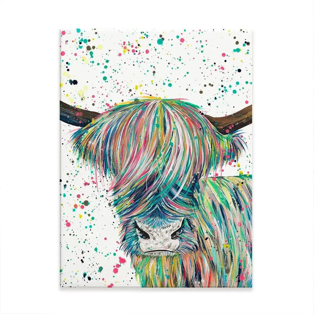 Highland Cow Roland Canvas Print