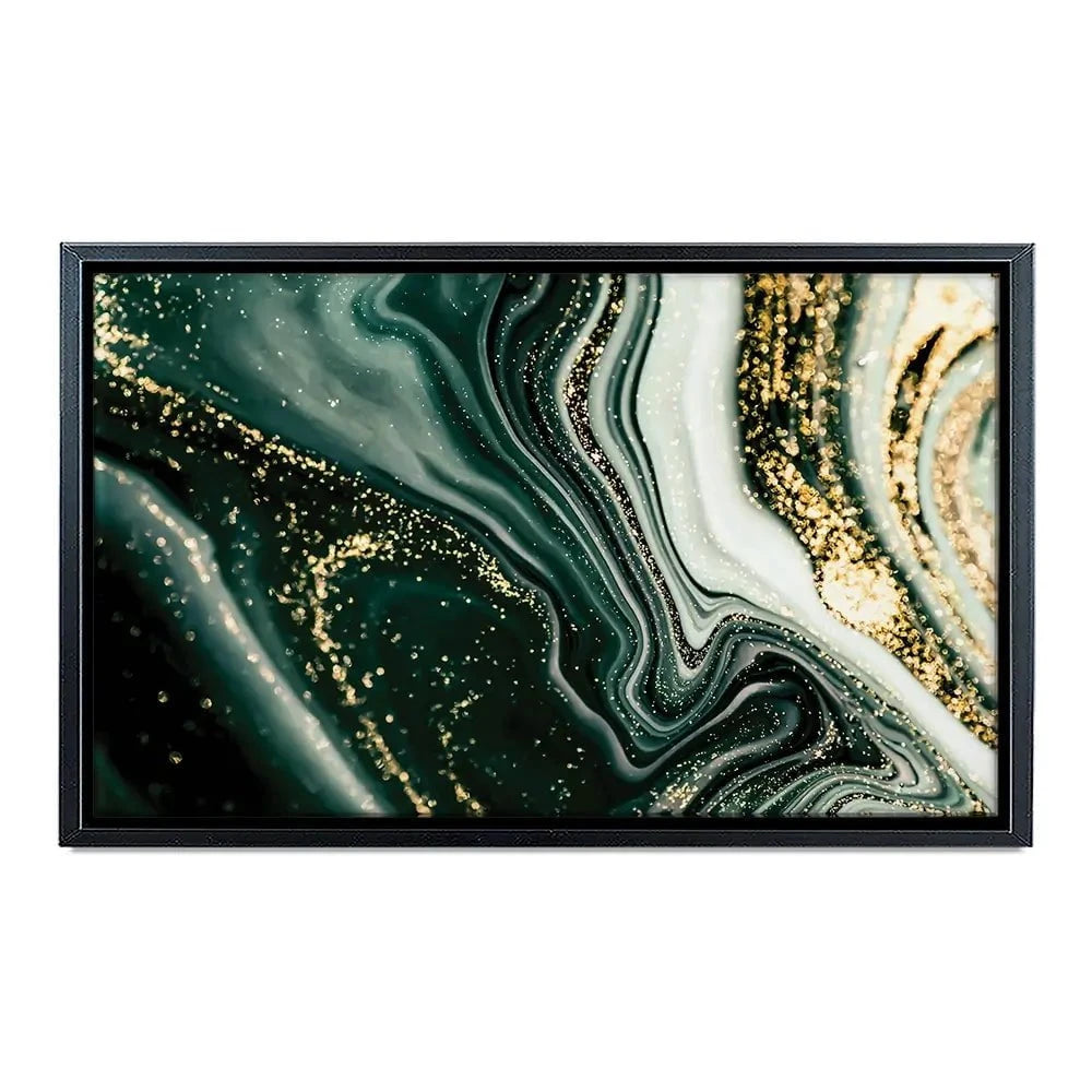Bottle Green Marble Canvas Print