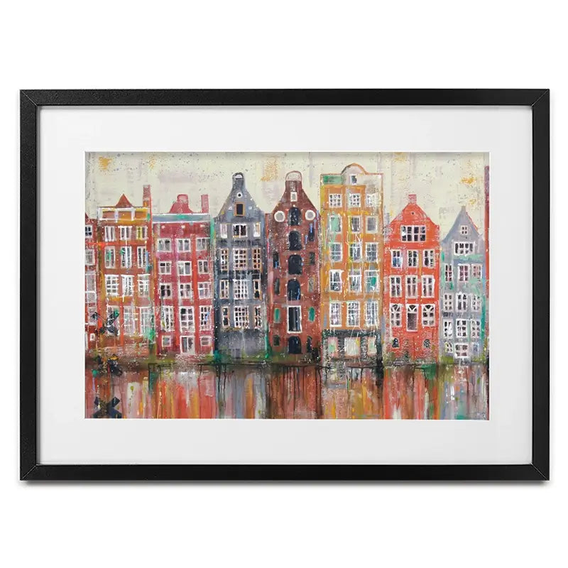 Amsterdam Damrak Framed Art Print