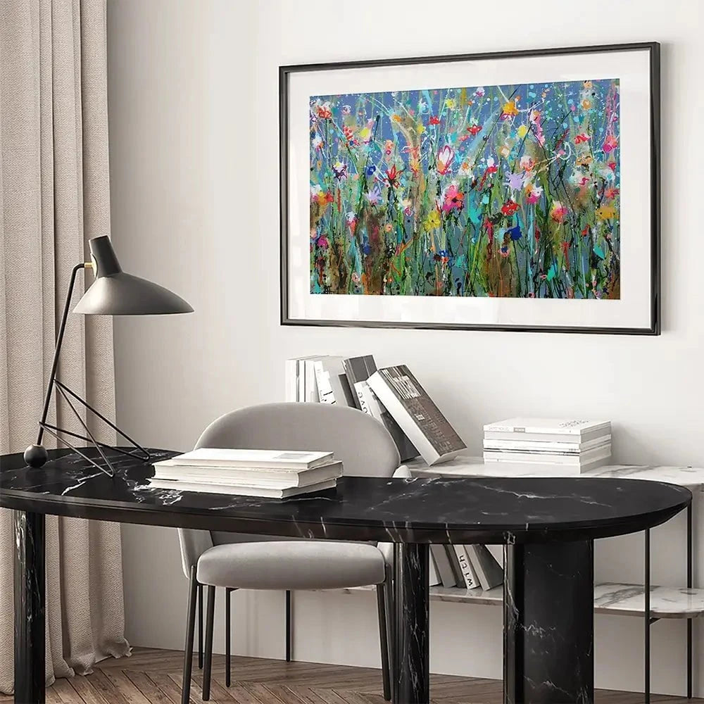 Sea Of Flowers Framed Art Print