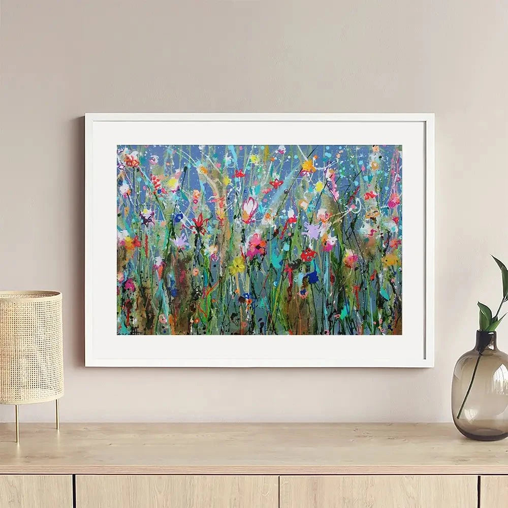 Sea Of Flowers Framed Art Print