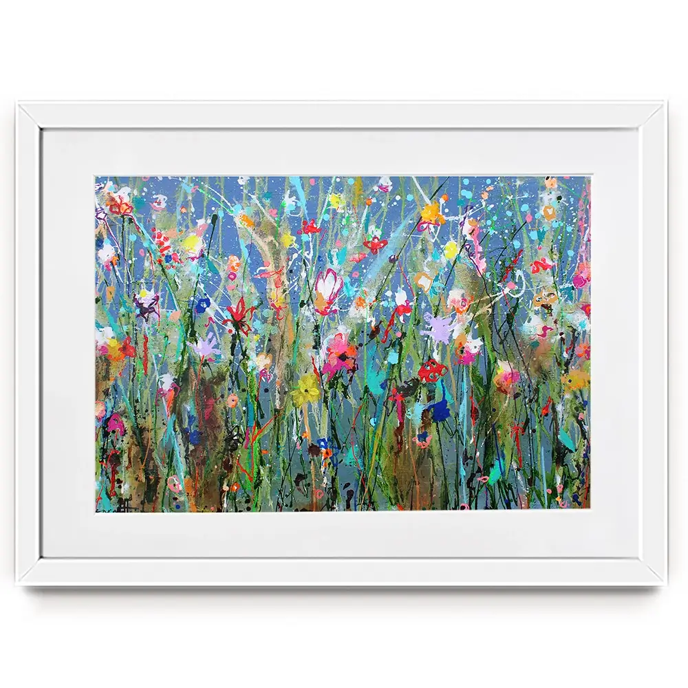 Sea Of Flowers Framed Art Print