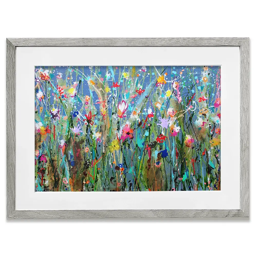 Sea Of Flowers Framed Art Print